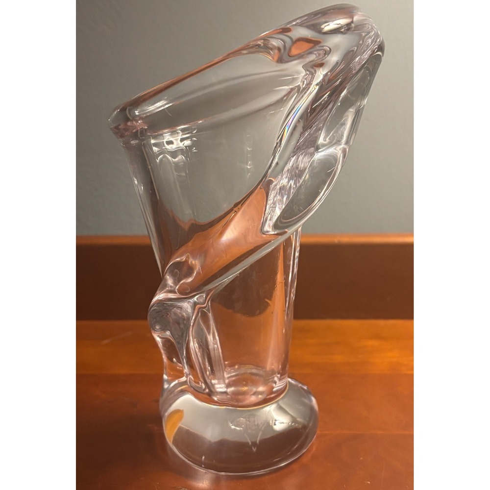 Vintage Modern Mid-Century Art Glass Vase by Art Vannes France